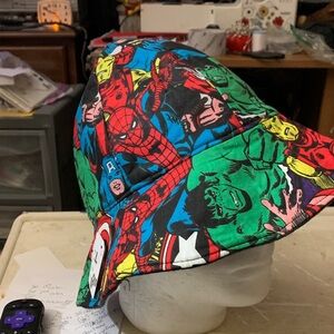 Marvel Big Kids Superhero Costume Hat - Red, Blue, Green Bucket Hat/Double Side